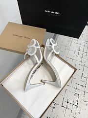 Gianvito Rossi Ilia 75 Mesh Trimmed Sandals White - 6