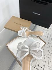 Gianvito Rossi Ilia 75 Mesh Trimmed Sandals White - 3