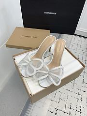 Gianvito Rossi Ilia 75 Mesh Trimmed Sandals White - 2