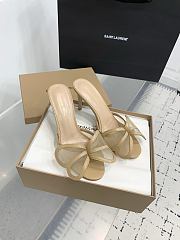 Gianvito Rossi Ilia 75 Mesh Trimmed Sandals Beige - 3