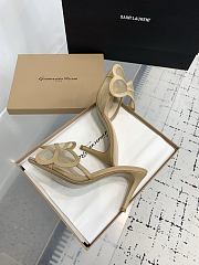 Gianvito Rossi Ilia 75 Mesh Trimmed Sandals Beige - 5