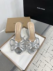 Gianvito Rossi Ilia 75 Mesh Trimmed Sandals Sillver - 1