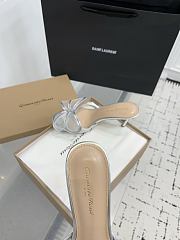 Gianvito Rossi Ilia 75 Mesh Trimmed Sandals Sillver - 6