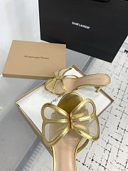 Gianvito Rossi Ilia 75 Mesh Trimmed Sandals Gold - 5