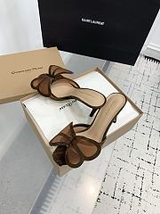 Gianvito Rossi Ilia 75 Mesh Trimmed Suede Sandals Brown - 3