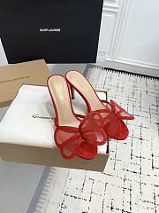 Gianvito Rossi Ilia 75 Mesh Trimmed Suede Sandals Red - 6