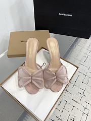 Gianvito Rossi Ilia 75 Mesh Trimmed Suede Sandals Beigee - 1