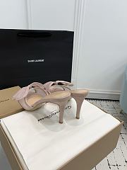 Gianvito Rossi Ilia 75 Mesh Trimmed Suede Sandals Beigee - 6