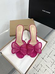 Gianvito Rossi Ilia 75 Mesh Trimmed Suede Sandals Pink - 1