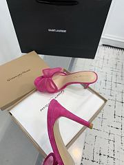 Gianvito Rossi Ilia 75 Mesh Trimmed Suede Sandals Pink - 6