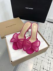 Gianvito Rossi Ilia 75 Mesh Trimmed Suede Sandals Pink - 3