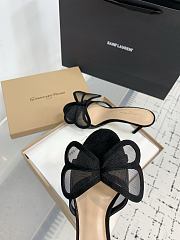 Gianvito Rossi Ilia 75 Mesh Trimmed Suede Sandals Black - 4