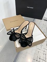 Gianvito Rossi Ilia 75 Mesh Trimmed Suede Sandals Black - 6