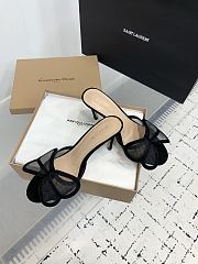 Gianvito Rossi Ilia 75 Mesh Trimmed Suede Sandals Black - 2