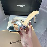 Gianvito Rossi Lucrezia Mule 70 Silver Shiny Calf - 3