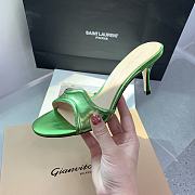 Gianvito Rossi Lucrezia Mule 70 Green Shiny Calf - 2