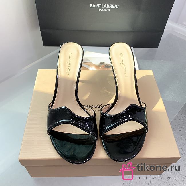Gianvito Rossi Lucrezia Mule 70 Black Shiny Calf - 1