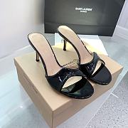 Gianvito Rossi Lucrezia Mule 70 Black Shiny Calf - 5