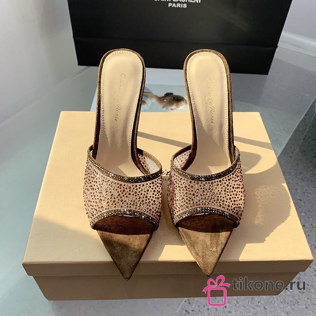 Gianvito Rossi Rania Mule 85 Brown - 1