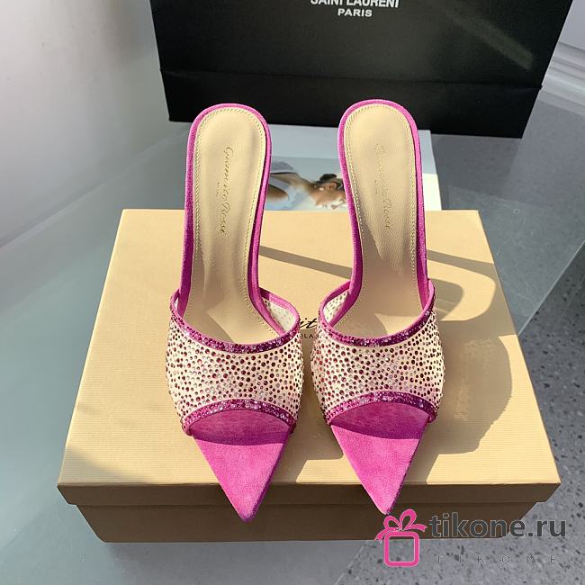 Gianvito Rossi Rania Mule 85 Dark Pink - 1