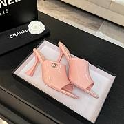 Chanel Mules Patent Calfskin Light Pink 95mm - 6