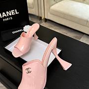 Chanel Mules Patent Calfskin Light Pink 95mm - 5