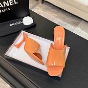 Chanel Mules Patent Calfskin Coral 95mm - 4