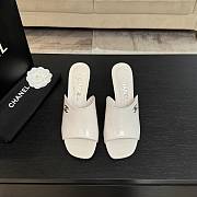 Chanel Mules Patent Calfskin White 95mm - 1
