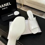 Chanel Mules Patent Calfskin White 95mm - 6