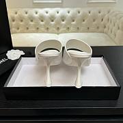 Chanel Mules Patent Calfskin White 95mm - 3