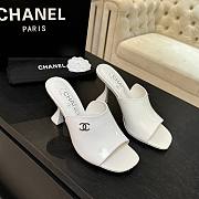 Chanel Mules Patent Calfskin White 95mm - 2