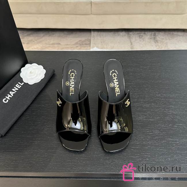 Chanel Mules Patent Calfskin Black 95mm - 1