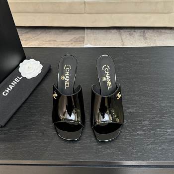 Chanel Mules Patent Calfskin Black 95mm