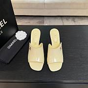 Chanel Mules Patent Calfskin Ivory 95mm - 1