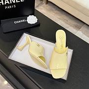 Chanel Mules Patent Calfskin Ivory 95mm - 5