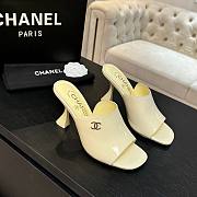 Chanel Mules Patent Calfskin Ivory 95mm - 6