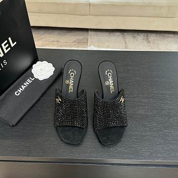 Chanel Mules Strass Black 95mm