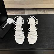 Chanel Sandals Patent Calfskin White 95mm - 1