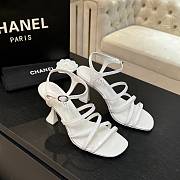 Chanel Sandals Patent Calfskin White 95mm - 6
