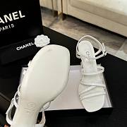 Chanel Sandals Patent Calfskin White 95mm - 5