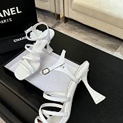 Chanel Sandals Patent Calfskin White 95mm - 4