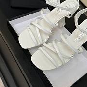 Chanel Sandals Patent Calfskin White 95mm - 3