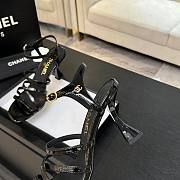 Chanel Sandals Patent Calfskin Black 95mm - 6