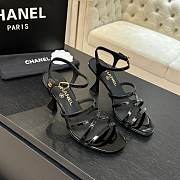 Chanel Sandals Patent Calfskin Black 95mm - 5