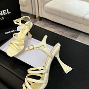 Chanel Sandals Patent Calfskin Light Yellow 95mm - 2