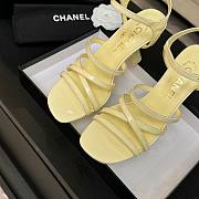 Chanel Sandals Patent Calfskin Light Yellow 95mm - 4