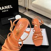 Chanel Sandals Patent Calfskin  Coral 95mm - 6