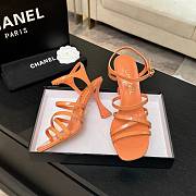 Chanel Sandals Patent Calfskin  Coral 95mm - 5