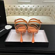 Chanel Sandals Patent Calfskin  Coral 95mm - 3