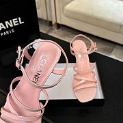 Chanel Sandals Patent Calfskin Pink 95mm - 6